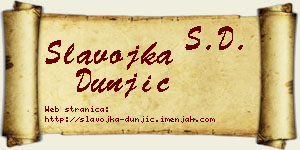 Slavojka Dunjić vizit kartica